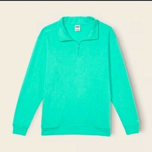 Victoria's Secret PINK Fleece Half-Zip Campus Sweatshirt